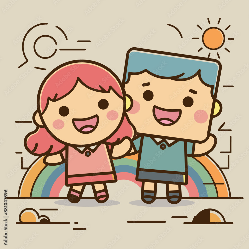 Friendship Day - Illustration Vector Artwork Friendship Day - Illustration Vector Artwork