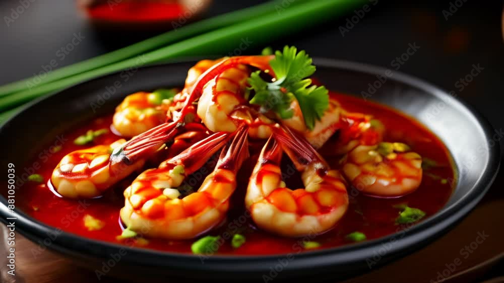Delicious seafood dish ready to be savored Delicious seafood dish ready to be savored