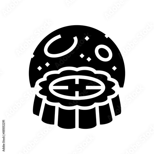 mid autumn festival glyph icon vector. mid autumn festival sign. isolated symbol illustration