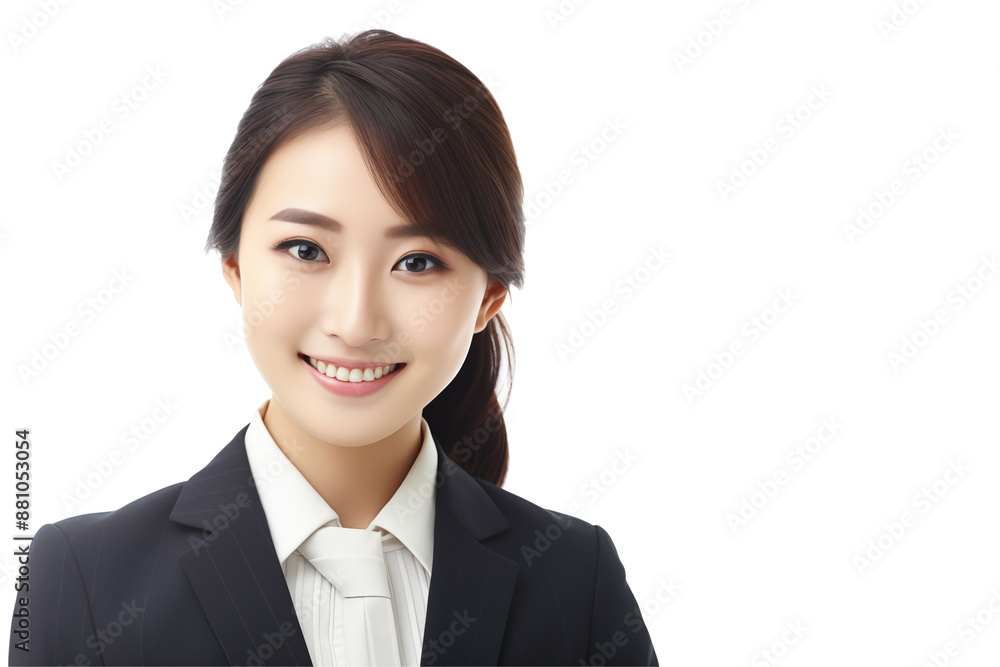 Asian woman businesswoman smiling on transparent background. World of work. Asian country. Asian women. Recruitment. Job offer. Image for graphic designer. China. Japan. Asian woman businesswoman smiling on transparent background. World of work. Asian country. Asian women. Recruitment. Job offer. Image for graphic designer. China. Japan.