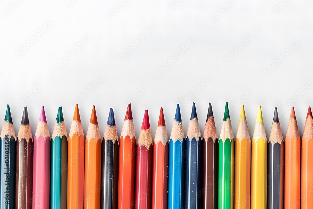 Colored pencils isolated on a white background. Colored pencils isolated on a white background.
