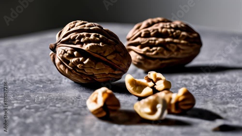  Nutty Delights  A closeup of walnuts in their shell