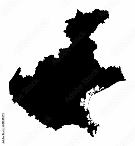 Veneto silhouette map