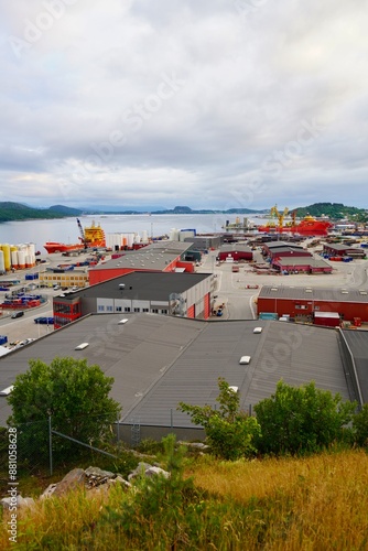 View of the petroleum logistics base Vestbase in Kristiansund, Norway. photo