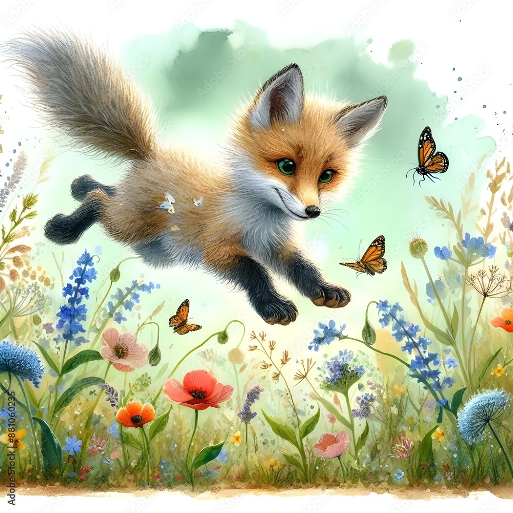 The Fox and the Butterflies. The Fox and the Butterflies.