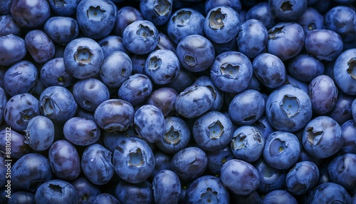 Pile of blue berries as background. 
