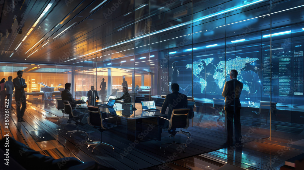 imagine a modern business environment with professionals in a sleek office. imagine a modern business environment with professionals in a sleek office.