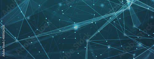 Neural network concept. Connected cells with links. High technology process. Abstract futuristic background. Vector art.