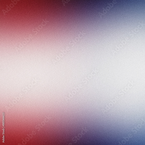 Grainy texture with a red, white, and blue gradient in an abstract background