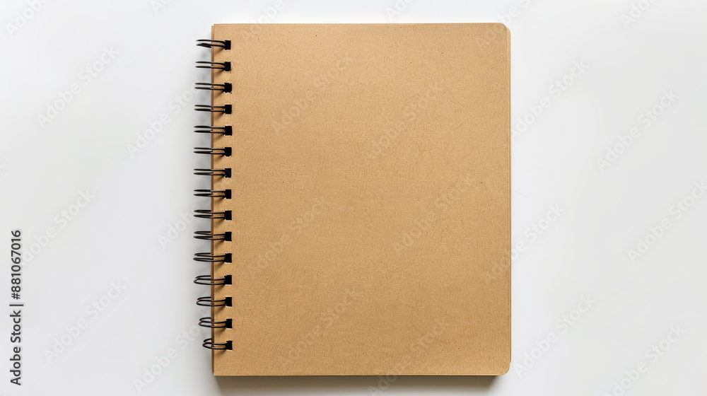 Open Spiral Notebook: The notebook is open, revealing its blank pages. The spiral binding is clearly visible, running along the edge of the notebook, suggesting functionality and ease of use.
Open Spiral Notebook: The notebook is open, revealing its blank pages. The spiral binding is clearly visible, running along the edge of the notebook, suggesting functionality and ease of use.