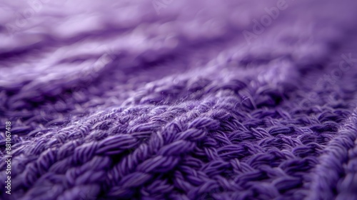 Wallpaper Mural Close up shot of knitted violet surface on trend color of 2022 with empty space for text Torontodigital.ca
