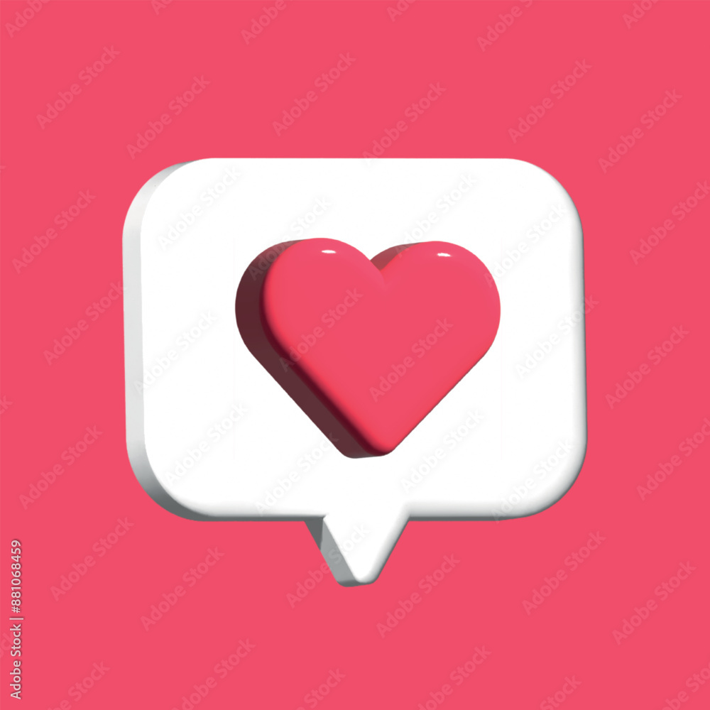 3D heart icon in the dialog box 3D heart icon in the dialog box