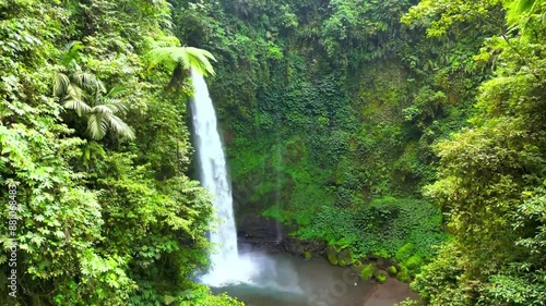 Aerial View of Waterfall in The Jungle
