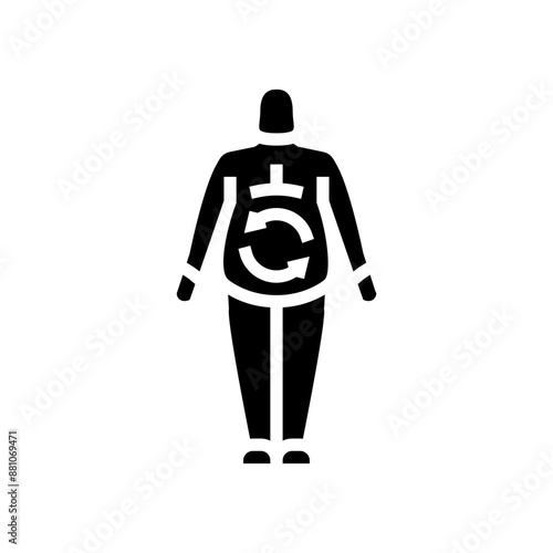 metabolic syndrome obesity overweight glyph icon vector. metabolic syndrome obesity overweight sign. isolated symbol illustration