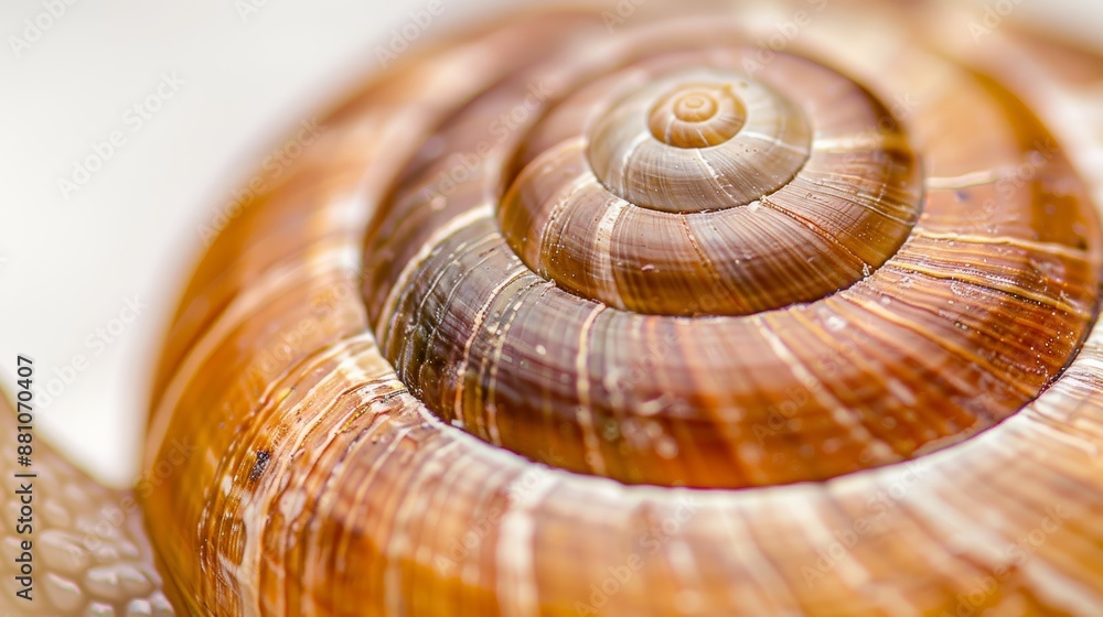 Realistic close-up photo of a snail shell's spirals Realistic close-up photo of a snail shell's spirals