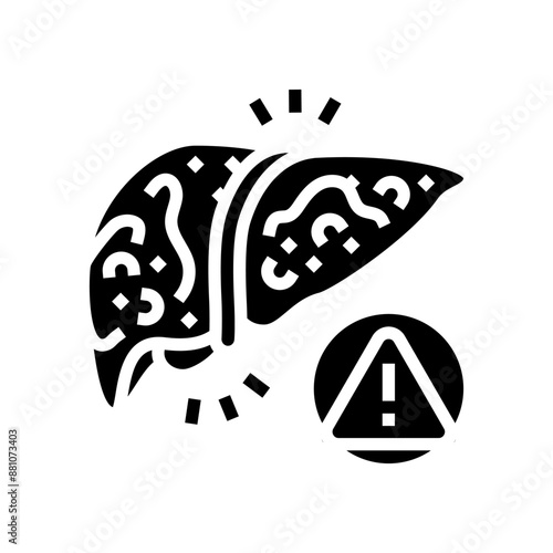 fatty liver disease obesity overweight glyph icon vector. fatty liver disease obesity overweight sign. isolated symbol illustration