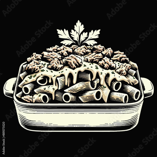 Tuna Casserole vector file