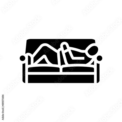 sedentary lifestyle obesity overweight glyph icon vector. sedentary lifestyle obesity overweight sign. isolated symbol illustration