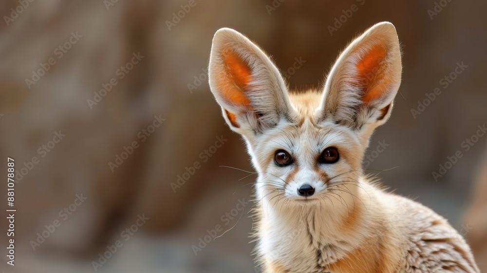 Fennec Fox With Large Ears Looking Directly at Camera Fennec Fox With Large Ears Looking Directly at Camera
