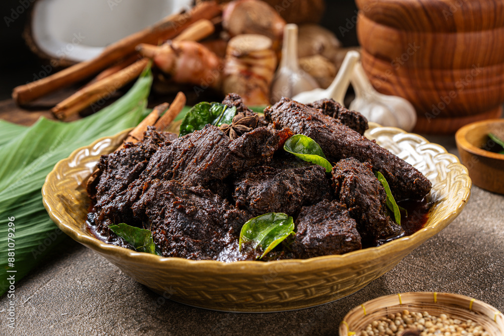 Beef Rendang is a Minang dish originating from the Minangkabau region in West Sumatra, Indonesia Beef Rendang is a Minang dish originating from the Minangkabau region in West Sumatra, Indonesia