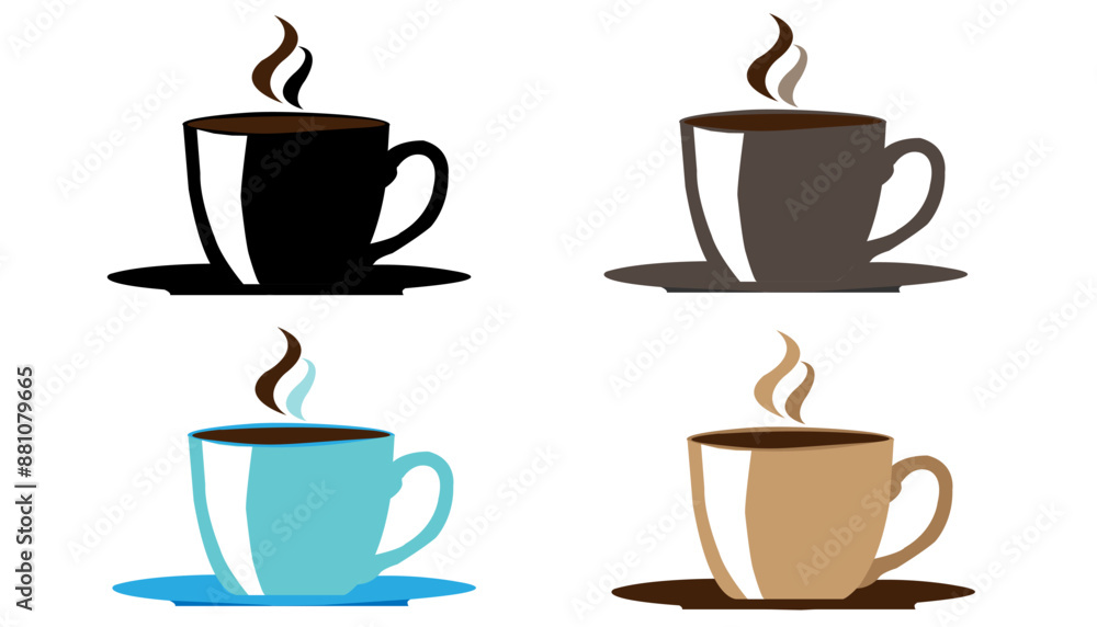 Obraz premium Set of coffee cup or mug