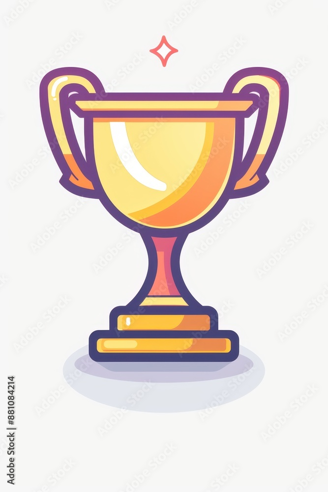 Fototapeta premium a golden trophy cup on a white background