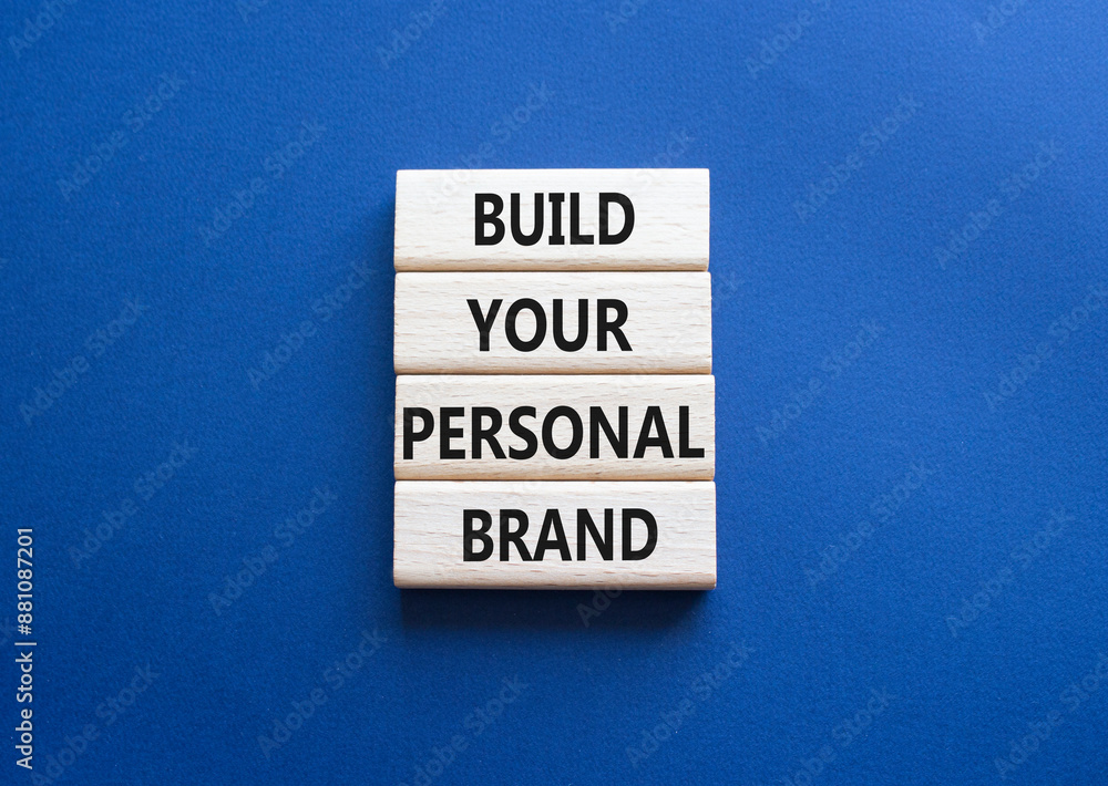 Build your personal Brand symbol. Concept words Build your personal Brand on wooden blocks. Beautiful deep blue background. Business and Build your personal Brand concept. Copy space Build your personal Brand symbol. Concept words Build your personal Brand on wooden blocks. Beautiful deep blue background. Business and Build your personal Brand concept. Copy space