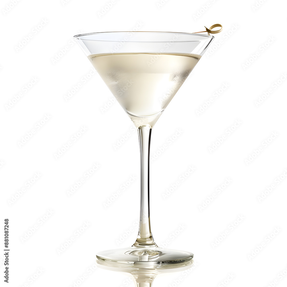 Martini glass isolated on a white background Martini glass isolated on a white background