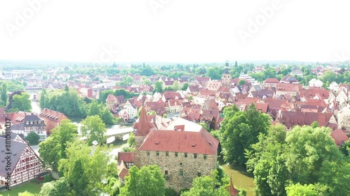 Luftbild von Lauf an der Pegnitz mit Blick auf die historische Altstadt. Lauf an der Pegnitz, Mittelfranken, Bayern, Deutschland. photo