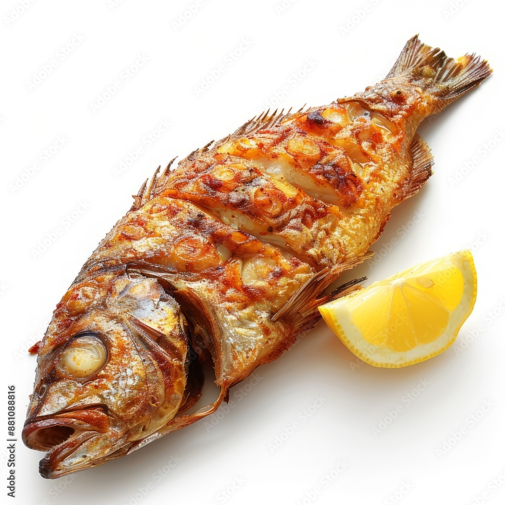 fish fry on white background fish fry on white background