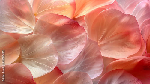 Soft Peach & Pink Rose Petals with Gentle Texture