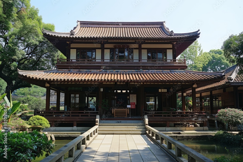 Traditional Japanese Temple with Garden Traditional Japanese Temple with Garden