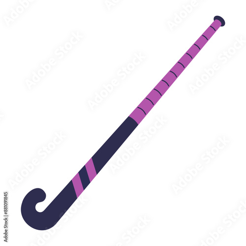 Field hockey stick flat icon isolated on transparent background. Vector illustration
