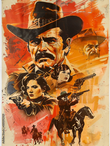 Vintage western movie poster.