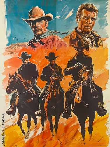 Vintage western movie poster