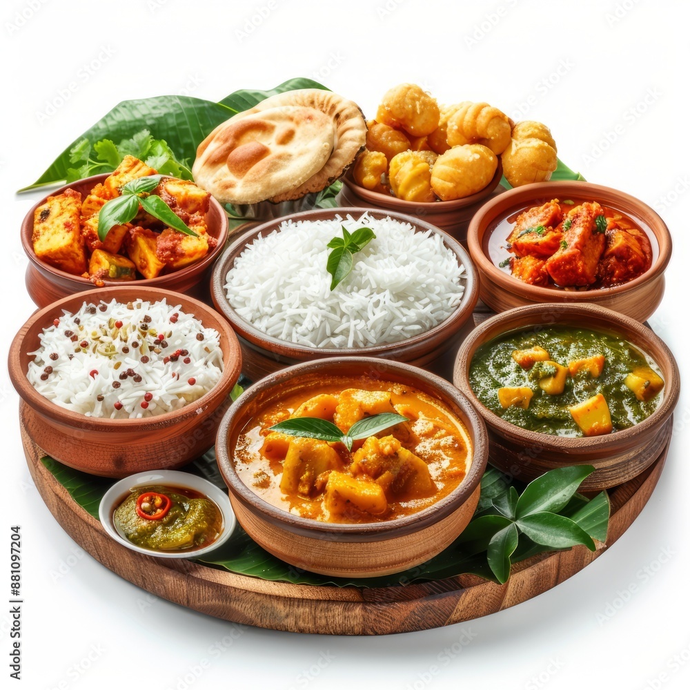 Indian south Indian food on white background Indian south Indian food on white background