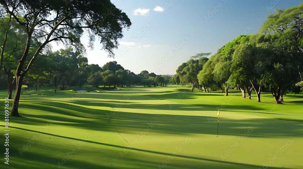 Golf course in morning light Golf course in morning light