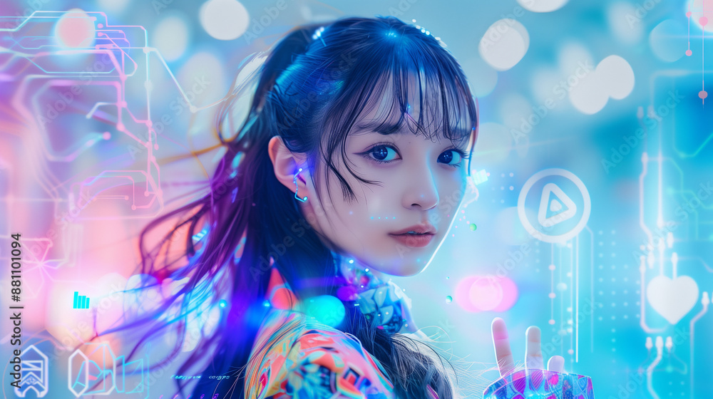 girl with headphones girl with headphones