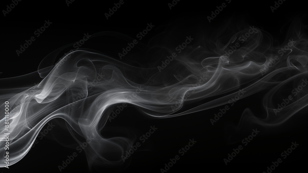 Abstract smoke moves on a black background, Abstract texture, Cloud of smoke, White smoke on a black background Abstract smoke moves on a black background, Abstract texture, Cloud of smoke, White smoke on a black background