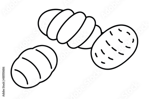 Gnocchi Line Art Stylish Minimalist Illustration