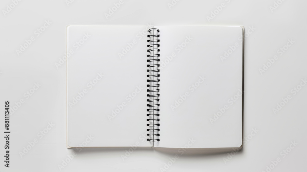 Top View Composition: The scene is captured from directly above, providing a clear view of the entire open notebook. This angle emphasizes the layout and design of the notebook's pages. Top View Composition: The scene is captured from directly above, providing a clear view of the entire open notebook. This angle emphasizes the layout and design of the notebook's pages.