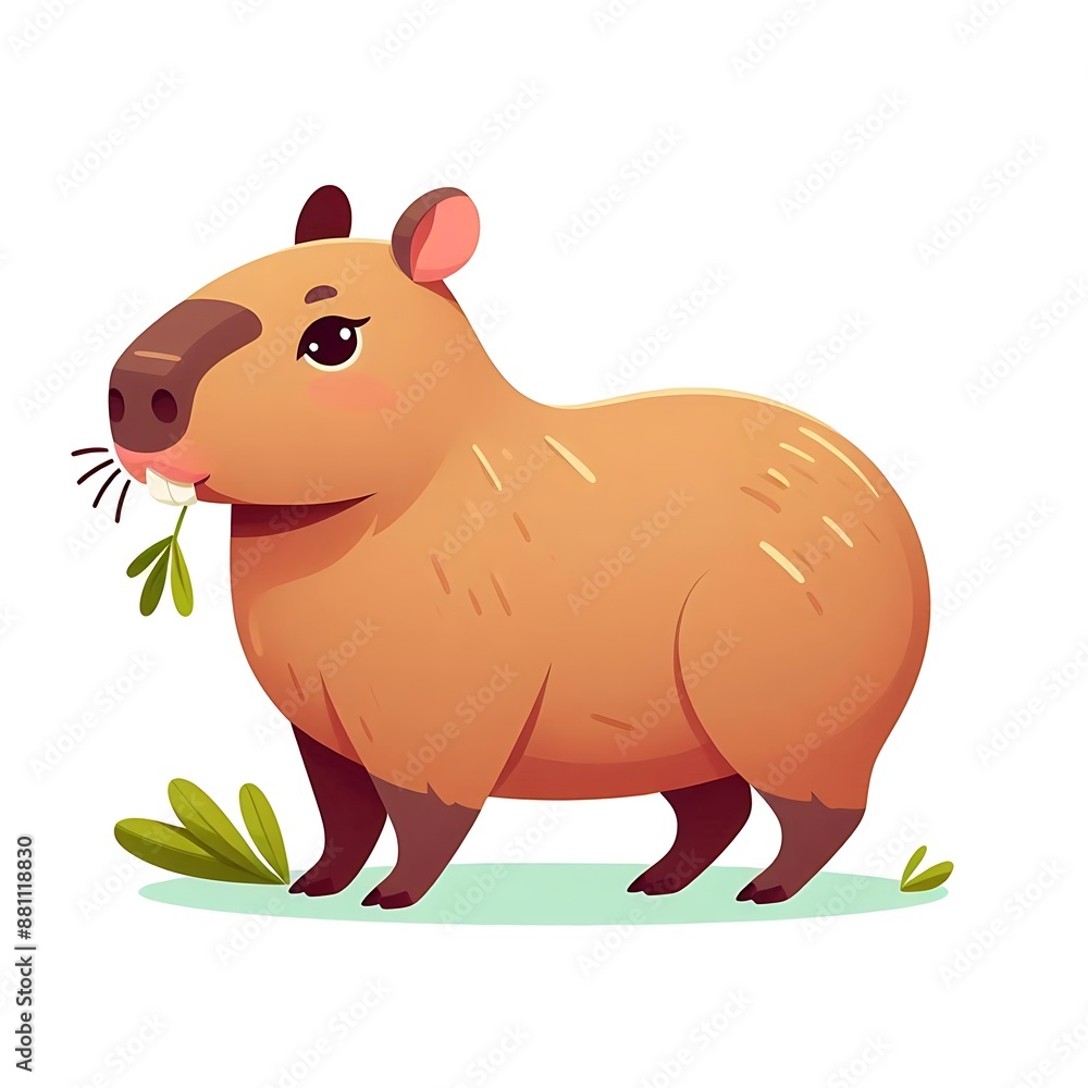 Cute cartoon capybara vector illustration. Isolated animal vector. Cute cartoon capybara vector illustration. Isolated animal vector.