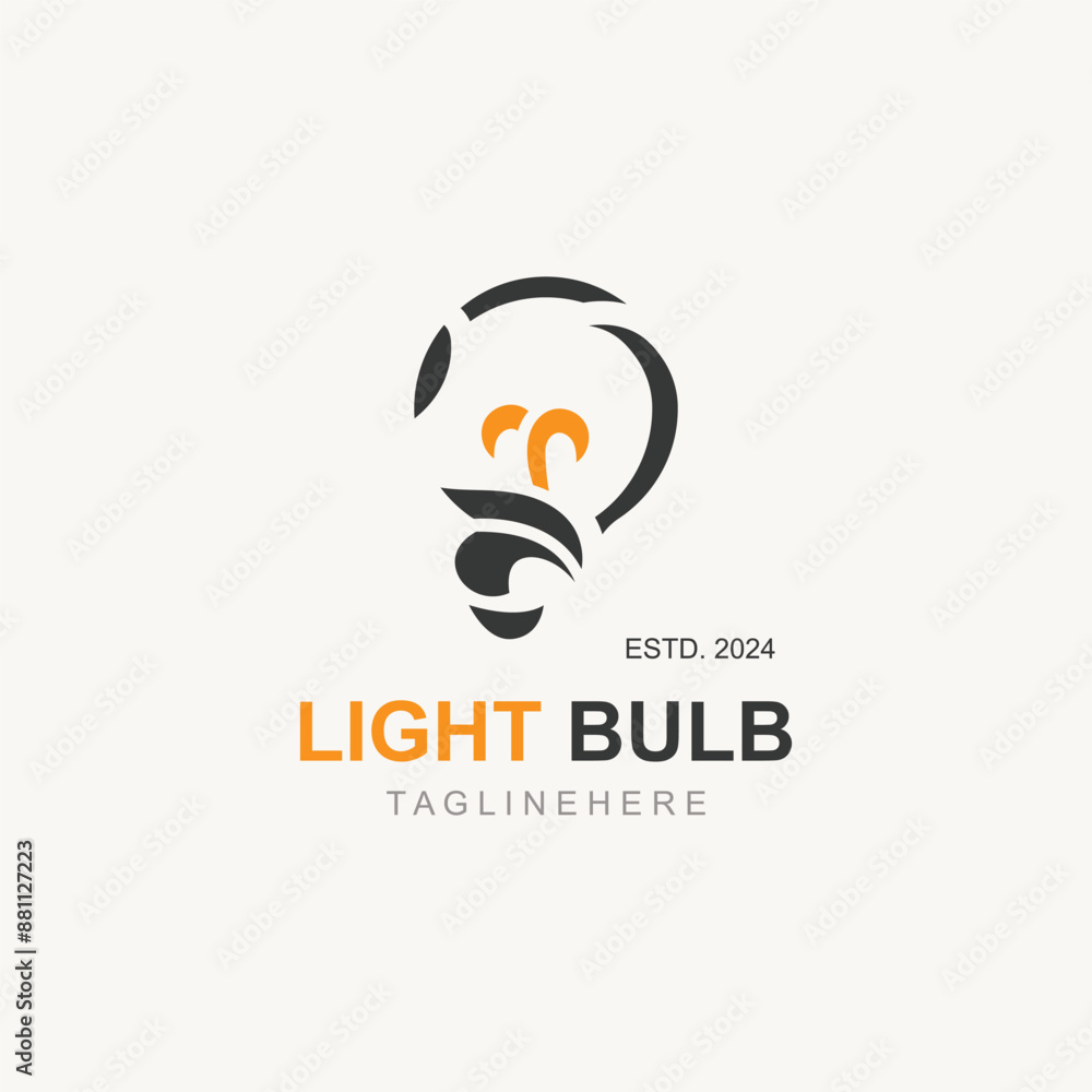 Light bulb creative lamp logo icon and business design bulb digital technology smart idea template Light bulb creative lamp logo icon and business design bulb digital technology smart idea template