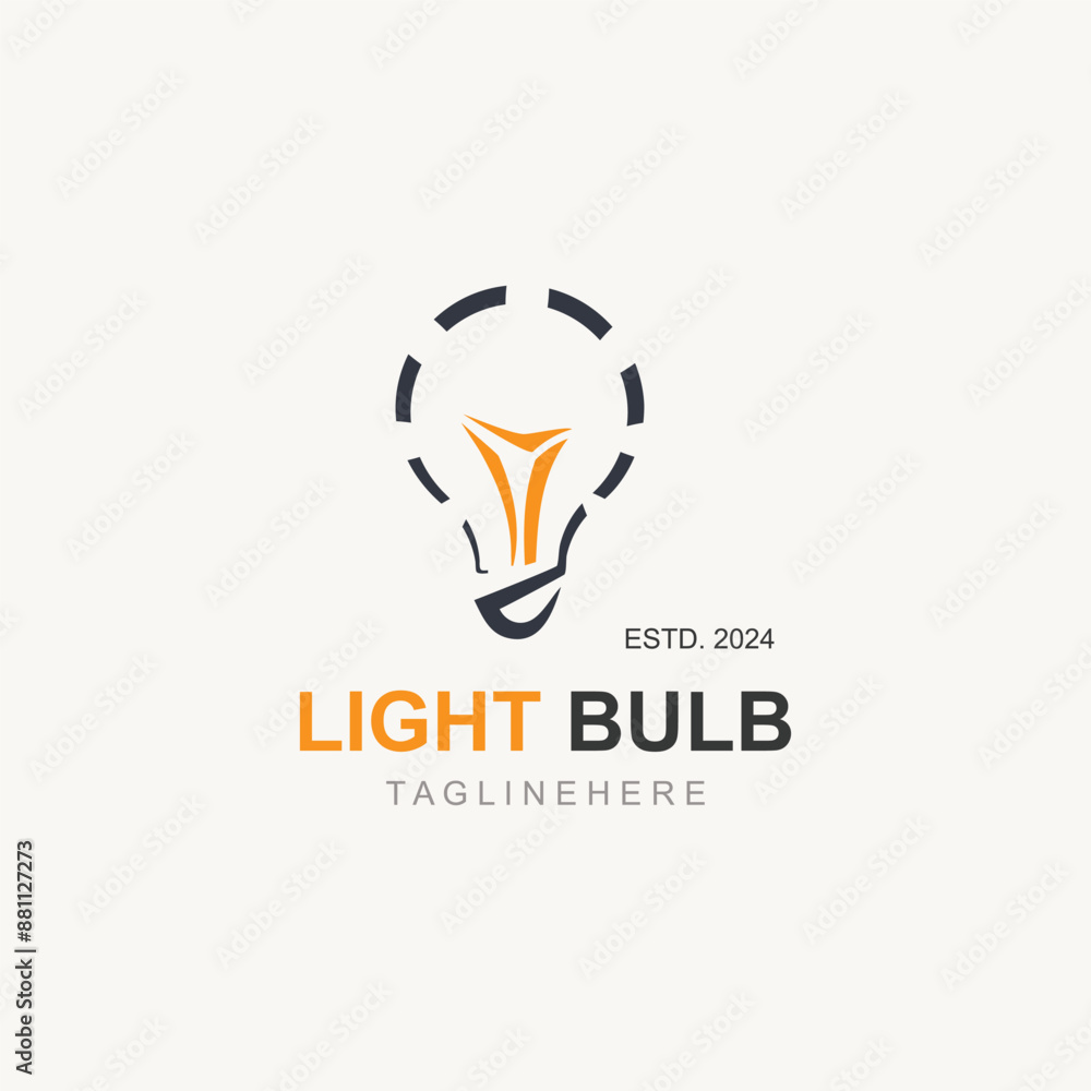 Light bulb creative lamp logo icon and business design bulb digital technology smart idea template Light bulb creative lamp logo icon and business design bulb digital technology smart idea template