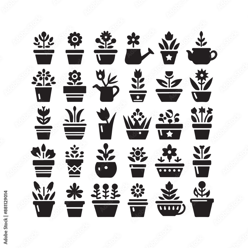 Flower icon silhouette vector style. Flower icon silhouette vector style.