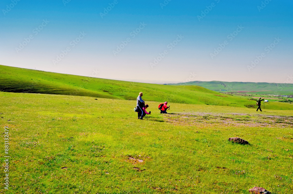 Adventurous Hikers Conquer Majestic Mountain Trails Adventurous Hikers Conquer Majestic Mountain Trails