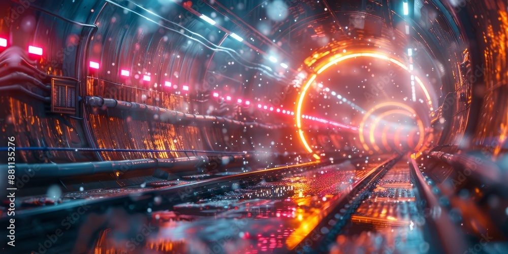 Cyberpunk aesthetic with neon lights and futuristic elements Cyberpunk aesthetic with neon lights and futuristic elements