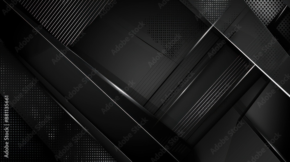 Obraz premium Abstract Black and White Geometric Pattern