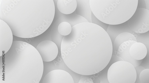 Abstract Circles White Background