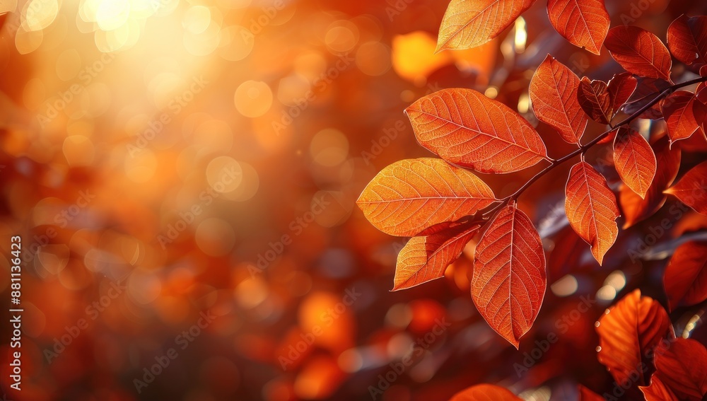 Autumnal Leaves in Golden Light Autumnal Leaves in Golden Light